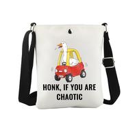 JTOUK Honk If You Are Chaotic Sac à bandoulière en forme d'oie, Chaotic Cb EU, 5.91 Inches ×8.27 Inches