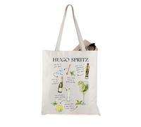 JTOUK Hugo Spritz Sac fourre-tout Hugo Spritz pour amateurs de cocktails, Hugo Tote Eu, 13.78 inch x 15.75 inch, Large