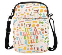 JTOUK Inspiration Quilter Cadeau pour femme couturière It's A Beautiful Day to Quilt Couture Project Bag Cadeau pour les amateurs de couture, À courtepointe Cr Eu, 5.91 Inches ×8.27 Inches