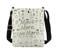 JTOUK Move More Live More Sac à bandoulière pour joueur de tennis, Move More Cb Eu, 8.27 Inches ×6.5 Inches × 0.79 Inches