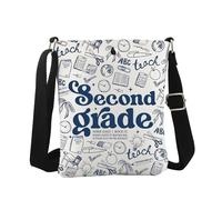 JTOUK Sac à bandoulière First Day of Kinder Garten/1ère année/2e année/3e année/4e année/5e année, cadeau de rentrée scolaire pour fille, maman, Deuxième Cb UE, 5.91 Inches ×8.27 Inches