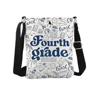 JTOUK Sac à bandoulière First Day of Kinder Garten/1ère année/2e année/3e année/4e année/5e année, cadeau de rentrée scolaire pour fille, maman, Quatrième année 98cb UE, 5.91 Inches ×8.27 Inches