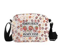 JTOUK Sac à bandoulière « Health Is My Jam » pour femme - Cadeau de santé pour infirmière praticienne, Santé des femmes HKB UE, 8.27 Inches × 5.91 Inches × 0.79 Inches