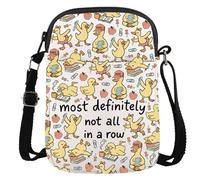 JTOUK Sac à bandoulière humoristique en forme de canard pour la sensibilisation à la santé mentale, Most Definitely Cr Eu, 5.91 Inches ×8.27 Inches