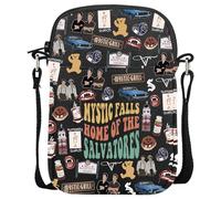 JTOUK Sac à bandoulière inspiré de l'émission télévisée de vampire, cadeau de fandom, cadeau TVD, Mystic Falls Home of the Salvatore, Mystic Falls Cb Eu, 5.91 Inches ×8.27 Inches