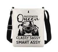 JTOUK Sac à bandoulière Passenger Queen Adventure Lover Merch Trail Ride Cadeau UTV, Passager Queen Cb Eu, 8.27 Inches ×6.5 Inches × 0.79 Inches