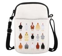 JTOUK Sac à bandoulière pour éleveur de poulet, Poulets Cr Eu, 5.91 Inches ×8.27 Inches