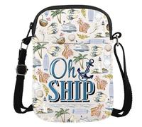 JTOUK Sac à bandoulière pour les vacances d'été, cadeau pour les amateurs de croisière, Navire Cr UE, 5.91 Inches ×8.27 Inches