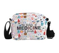 JTOUK Sac à bandoulière The Future of Medicine Is Female Doctor Cadeau de remise de diplôme, Future Medicine Hkb Eu, 8.27 Inches × 5.91 Inches × 0.79 Inches