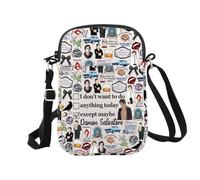 JTOUK Sac à bandoulière Vampire TV Show Horreur Halloween Movie Gift TVD Merch pour les fans de séries TV, Damon Cr Eu, 5.91 Inches ×8.27 Inches