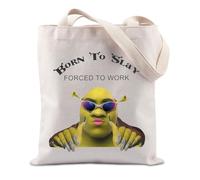 JTOUK Sac de courses sur le thème du film comédie - Cadeau amusant pour les amateurs de films d'animation, Born to Slay Tote Eu, 13.78 inch x 15.75 inch, Large