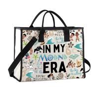 JTOUK Sac fourre-tout en toile inspiré du film de dessin animé princesse hawaïenne cadeau princesse polynésienne sac à bandoulière, Moanera Lt Eu, 14.96”* 6.7”* 11.81” ,Large