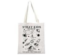 JTOUK Sac fourre-tout en toile inspiré du groupe K-pop K-pop pour filles fans de K-pop, Stray Tote Eu, 13.78 inch x 14.96 inch, Large
