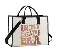 JTOUK Sac fourre-tout en toile pour acteur ou artiste, Theatre Era Lt Eu, 14.96”* 6.7”* 11.81” ,Large
