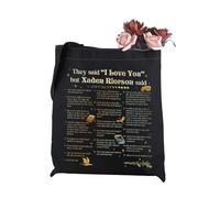 JTOUK Sac fourre-tout inspiré du Dragon Rider Violet Sorrengail Cadeau Bookish Merchandising pour les amateurs de livres, Dragon Love You Tote Eu, 14.96”* 6.7”* 11.81” ,Large