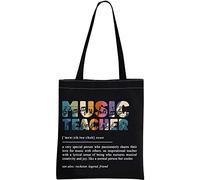 JTOUK Sac fourre-tout pour professeur de musique - Cadeau pour professeur de musique - Cadeau pour piano, violon, guitare, Sac fourre-tout pour professeur de musique, 13.78 inch x 14.96 inch, Large