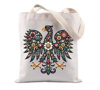 JTOUK Sac fourre-tout sur le thème de l'aigle polonais - Symbole polonais - Cadeau de fête nationale polonaise, Sac fourre-tout polonais pour oiseaux, 14.96”* 6.7”* 11.81” ,Large