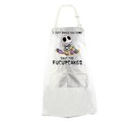 JTOUK Tablier de cuisine inspiré du dessin animé « I Just Baked You Some Shut he Fucupcakes » Cadeau effrayant de Jack de cauchemar, Tablier Fucupcake de nuit EU, taille unique
