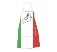 JTOUK Tablier de cuisine italienne - Tablier de cuisine italienne - Cadeau idéal - Motif italien, Tablier Geste de la main EU, 30"(76.2cm) x 27"(68.6cm)