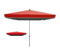 JTPMYFT Auvent de parasol de remplacement, housse de parasol de patio, tissu de parasol à 4 nervures, adapté aux jardins et aux patios(Red,1.8 * 2.2m)
