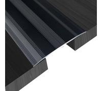 JTPMYFT Bandes de seuil, de jonction et de Transition de Sol, Bandes Plates antidérapantes en Alliage d'aluminium, adaptées aux sols de Moins de 2 cm de Hauteur.(Black)