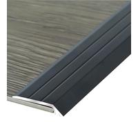 JTPMYFT Bandes de Transition de Sol en métal, Bandes de seuil en Alliage d'aluminium, résistantes à l'usure et durables, adaptées aux épaisseurs de Sol comprises Entre 2 et 5 mm.(Black)