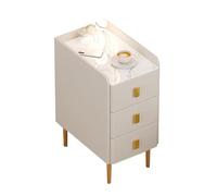 JTPMYFT Petite Table de Chevet, Meuble de Rangement avec tiroirs, résistante aux Rayures et à l'usure, adaptée aux Petits Appartements(White,25 * 40 * 60cm)