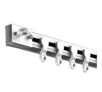 JTPMYFT Tringle à Rideau Invisible sans perçage, Ensemble de glissières latérales Autocollantes, poulie silencieuse, glissière de Rideau latérale sans perçage(White,100cm)