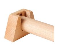 JTPMYFT Tringle à Rideau Romaine à Bride en Bois Massif, Tringle Simple, Support latéral perforé en rondins de hêtre, silencieuse, Tringle à Rideau Romaine à Tringle Simple(160cm,Single Rod)