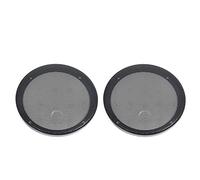 JTQYFI 1 paire de housses de haut-parleur de voiture - Caisson de basses - Grille de radiateur - Noir - 10,2 cm - 6 x 9 cm - Protection circulaire décorative - Clips en maille noire