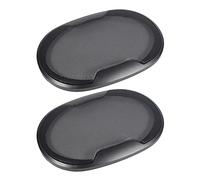 JTQYFI 1 paire de housses de haut-parleur de voiture - Caisson de basses - Grille de radiateur - Noir - 10,2 cm - 6 x 9 cm - Protection circulaire décorative - Clips en maille noire