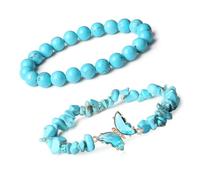 JTQYFI Accessoires de poignet en, Bracelets papillon en exquis, de perles élégant pour un usage quotidien, à breloques fait à la main