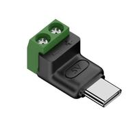JTQYFI Adaptateur de bornes sans soudure, bornes à sertir de rechange, connecteur de conversion de charge 5 V, fiche de type C facile à installer, sans soudure