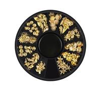 JTQYFI Alliage Nail Art 3D Métal Rivets Magie Crampons Océan Thèmes Étoiles Poissons Étoiles Motif Remplissage Manucure Décalcomanies