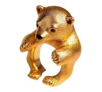 JTQYFI Bague unique en forme d'ours câlin 3D, anneau élégant avec structure en alliage, article de déclaration moderne, adapté pour un usage quotidien, anneau élégant