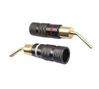 JTQYFI Bouchon banane droit 2 mm - Amplificateur plaqué or - Connecteur à souder - Adaptateur pour haut-parleur