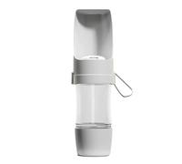 JTQYFI Bouteille d ' Eau pour Chien 2 en 1 Go Out Dog Walking, Gray White | Conteneur de nourriture de boisson étanche à l ' eau de bouteille