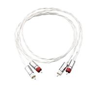 JTQYFI Câble de connexion 2RCA vers 2RCA avec conducteurs plaqués argent pour une meilleure performance stéréo