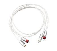JTQYFI Câble de connexion 2RCA vers 2RCA avec conducteurs plaqués argent pour une meilleure performance stéréo