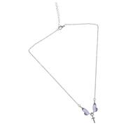 JTQYFI Collier pendentif croix papillon en alliage, chaîne de cou, accessoire de mode pour un usage quotidien, Occasions spéciales, collier papillon