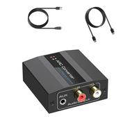 JTQYFI Convertisseur de son optique coaxial 4K @ 60 Hz HDTV numérique vers analogique accessoire