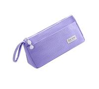 JTQYFI Crayon de grande capacité Sac à cordon double couche 2 poches pour étudiant garçon fille école Sac en tissu, pourpre