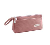 JTQYFI Crayon de grande capacité Sac à cordon double couche 2 poches pour étudiant garçon fille école Sac en tissu, b