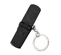 JTQYFI Élégant porte-clés en métal rotatif forme de téléphone porte-clés porte-clés décoration de pendentif de voiture pour sac à dos école sac porte-monnaie porte-monnaie collecteur figurine, Noir