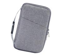 JTQYFI Étui de passeport avec plusieurs poches pour documents de voyage, sac de rangement en tissu Oxford avec fermeture éclair