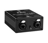 JTQYFI Isolateur portable à 2 canaux pour éliminer le bruit électrique dans les systèmes audio professionnels Clear Transfer Balanced Unbalanced Processor