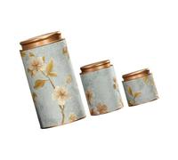 JTQYFI Les thés pratiques de moyenne et taille conservent les pots avec des fleurs délicates gaufrage innovation préservant les thés peuvent pot décoratif