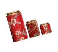 JTQYFI Les thés pratiques de moyenne et taille conservent les pots avec des fleurs délicates gaufrage innovation préservant les thés peuvent pot décoratif