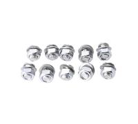 JTQYFI Lot de 10 pinces de réglage pour câble de frein - Boulons de verrouillage - Pour vélo, cyclomoteur, VTT, vélo - Frein à huile - Pédale - Panier de direction - LED - Avertissement de sécurité