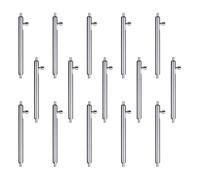 JTQYFI Lot de 15 barrettes à ressort gauche pour enlever le kit de sangle d'outils de réparation et de retrait de bracelet en acier inoxydable, 24 mm.